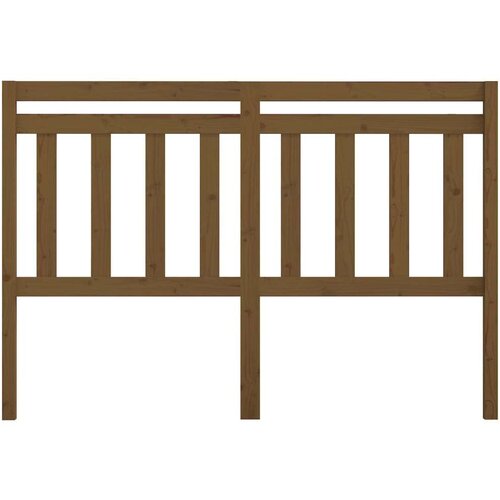  Uzglavlje za krevet boja meda 146 x 4 x 100 cm masivna borovina Slike