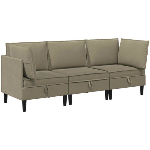  Set namještaja za dnevni boravak 3 pcs Kaki Tkanina Cene