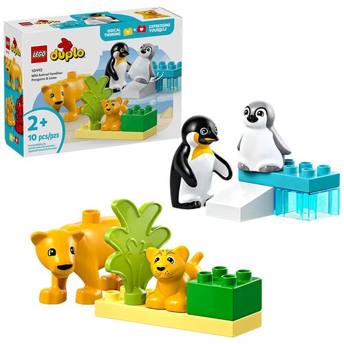 Lego DUPLO: Družine divjih živali: pingvini in levi Cene