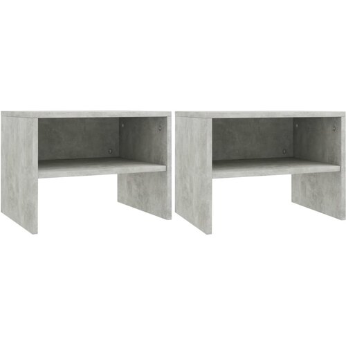  Noćni ormarići 2 kom boja betona 40x30x30 cm konstruirano drvo Cijene