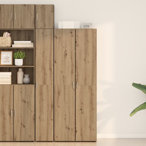 VidaXL Visoki ormar od masivnog hrasta 70x42,5x185 cm Konstruirano drvo Slike