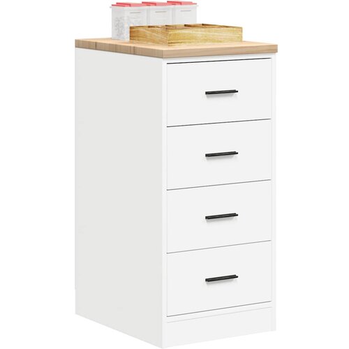 VidaXL Garažni ormar za odlaganje bijeli 40x51x85 cm masivne borovine Slike
