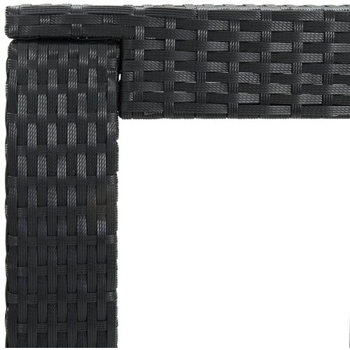  5-dijelni vrtni barski set od poliratana s jastucima crni Crna 60.5 x 60.5 x 110.5 cm Slike