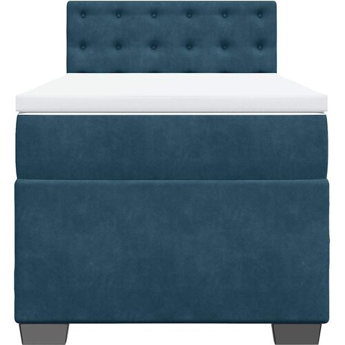 Box spring krevet s madracem tamnoplavi 90x190 cm bar&amp;scaron;unasti Slike