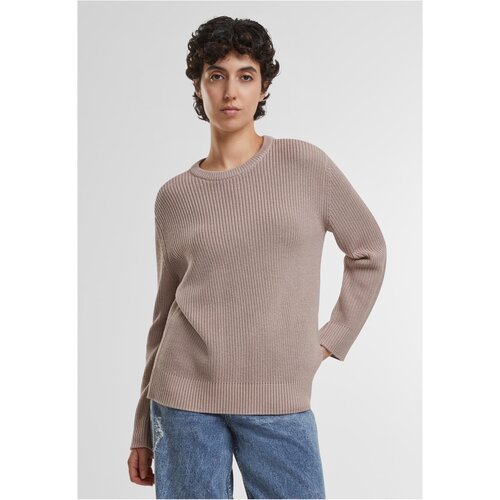 Urban Classics women's ribbed knitted sweater powder pink Slike