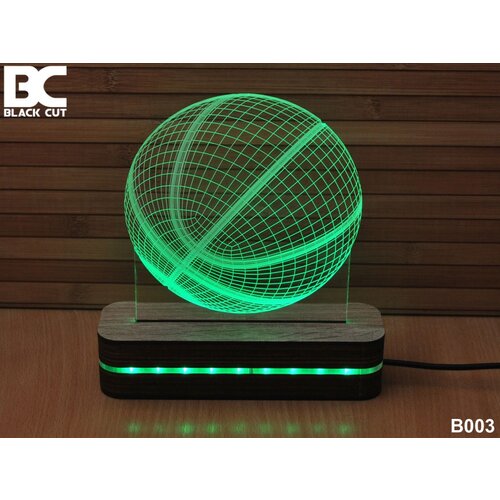 Black Cut 3D lampa Ko&scaron;arka&scaron;ka lopta toplo bela Cene