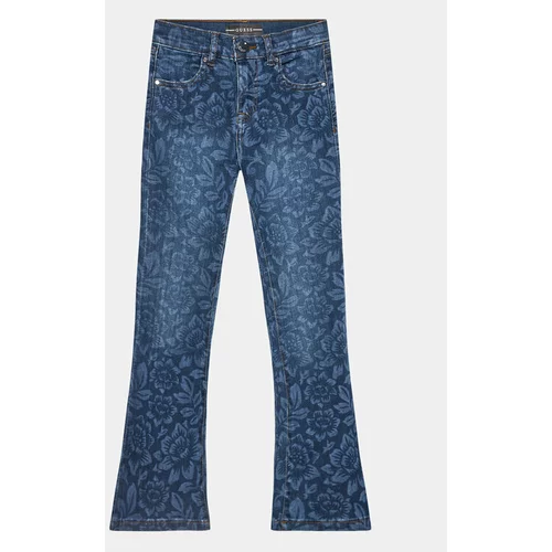 Guess Jeans hlače J3BA11 D4CA0 Mornarsko modra Regular Fit