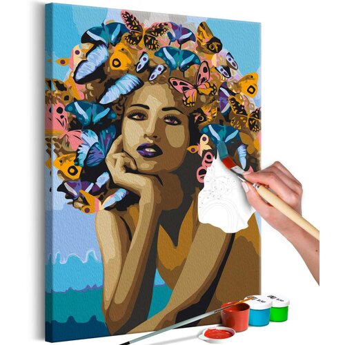  Slika za samostalno slikanje - Girl and Butterflies 40x60 Slike