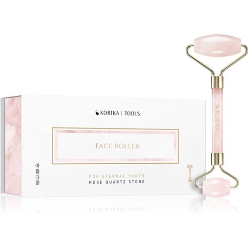 KORIKA Tools Face Roller Rose Quartz Stone valjak za masažu za lice i vrat Quartz Roller Pink Slike