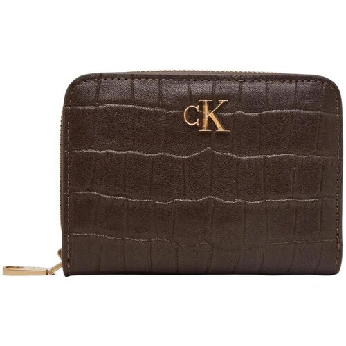 Calvin Klein Jeans Denarnice CK CROC MEDIUM FLAP ZIP AROUND LV04F1095G Kostanjeva Slike