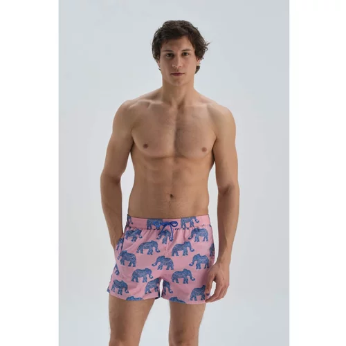 Dagi Swim Shorts - Pink - With Slogan