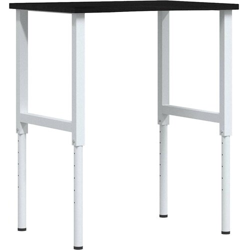 vidaXL Radni stol tamnosmeđi 80x60x(71 5-98) cm masivno drvo hrast - Bijela i tamnosmeđa 80 x 60 x (71.5-98) cm Cene