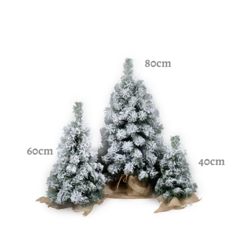  Umjetno božićno drvce – Patuljasto snježno s jutom – 60cm