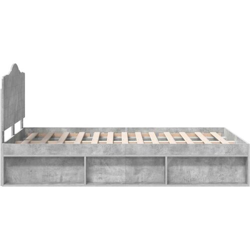  Okvir za krevet Beton 120 x 190 cm Čvrsto borovo drvo Slike