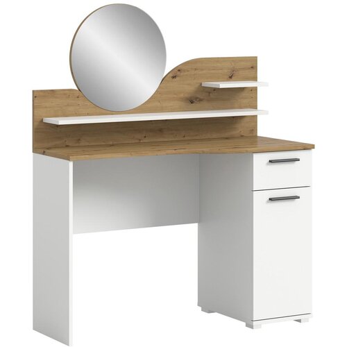 MID.YOU Kozmetična Miza Vanity, Bela, Barva Hrasta Cene