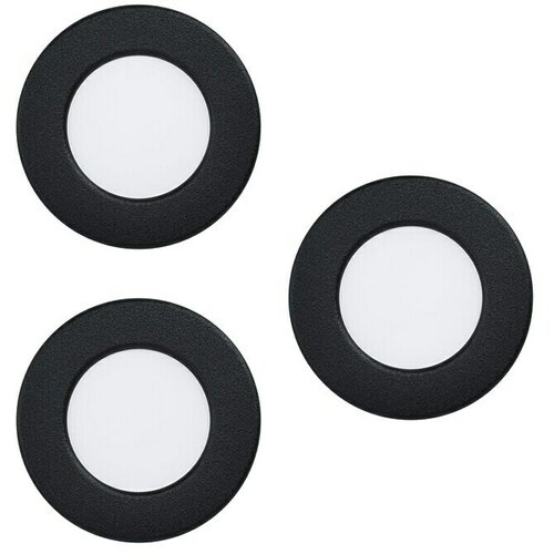 Eglo Fueva 5 Ugradbena LED svjetiljka (2,7 W, Crne boje, Topla bijela) Slike