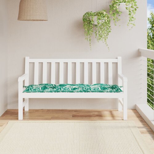  The Living Store Blazina za vrtno klop vzorec listov 150x50x7 cm oxford tkanina - Blazina Za Vrtno Klop, (21471524) Slike