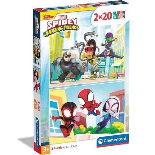 Clementoni Disney Spidey 2x20 komada Supercolor puzzle - Cene