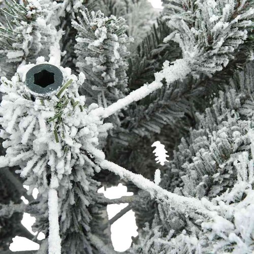 VidaXL Umjetno božićno drvce s nogom with LEDs s stalakom 210cm PVC Slike