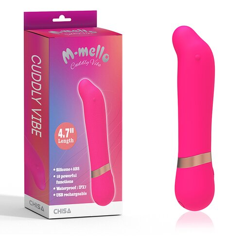 Chisa silikonski roze vibrator 12cm Cuddly Vibe Slike