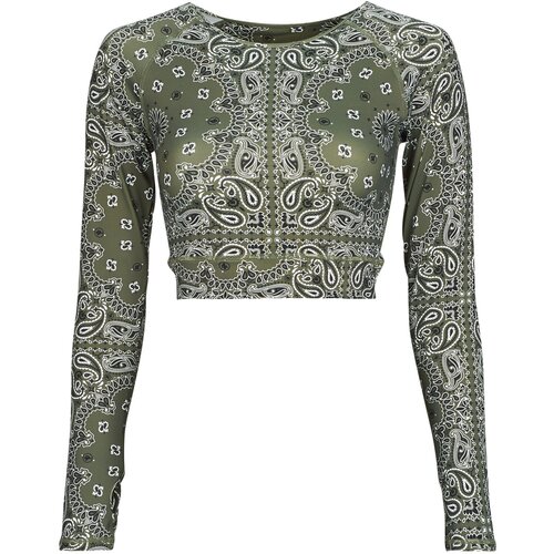 ARIZONA LOVE Majice z dolgimi rokavi THE CROPPED TOP YOGA Kaki Slike
