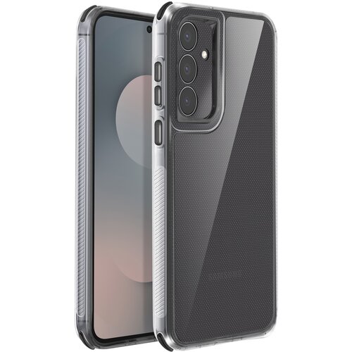 AVIZAR Ovitek za Samsung Galaxy S25 FE, odporen na udarce, ojačan rob, nedrseč, Prozorno črna, (5000189548) Cene