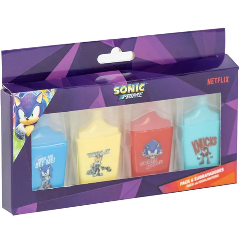 SONIC PRIME FLUOR MARKERS PACK X4