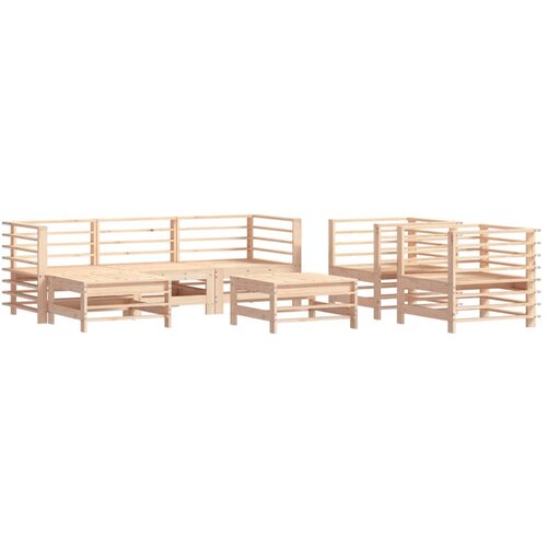 Maison Chic Seti vrtnega pohi&amp;scaron;tva - Vrtna garnitura - Vrtni pohi&amp;scaron;tvo set 7-delna trdna borovina, (21804490) Slike