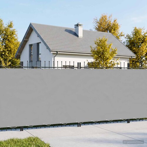  Zaslon za privatnost na balkonu 150 x 800 cm Polyester Svjetlosiva Slike