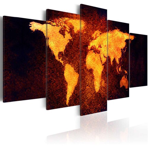  Slika - Map of the World - Hot lava 100x50 Cijene