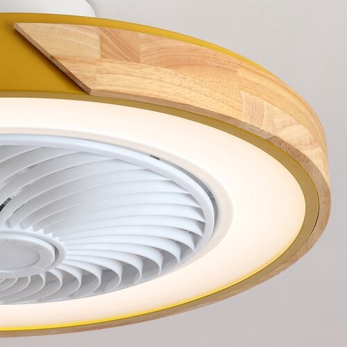  Brilagi - LED prigu&amp;scaron;iva svetiljka sa ventilatorom LED/38W/230V 50 cm zlatna/hrast + daljinski upravljač Slike