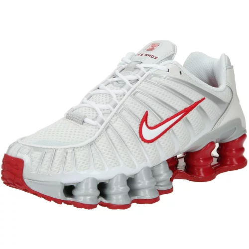 Nike Sportswear Nizke superge 'SHOX TL' svetlo siva / ognjeno rdeča / bela