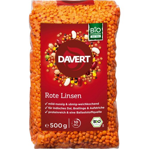 Davert Bio rdeča leča - 500 g Cene