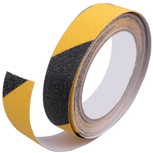 INF Protizdrsni trak za stopnice in tla - 2,5 cm x 5 m - črno-rumen, (21836463) Slike
