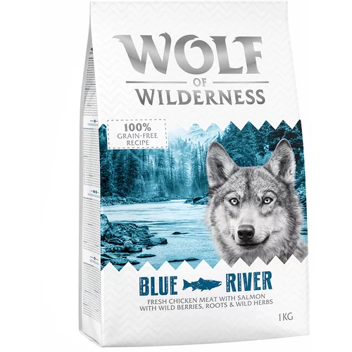 Wolf of Wilderness 2 x 1 kg suha hrana po posebni ceni! - Blue River - losos