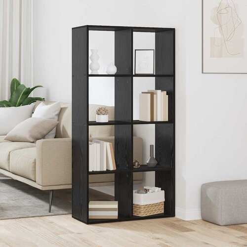 VidaXL Ormarić za knjige Crni hrast 69.5 x 29 x 137.5 cm Slike
