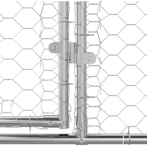  Kućica za pse s pohranom 3 pcs Srebrno 6 x 2 x 2 m Čelik Slike