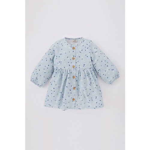Defacto Regular Fit Flower Long Sleeve Woven Dress Slike