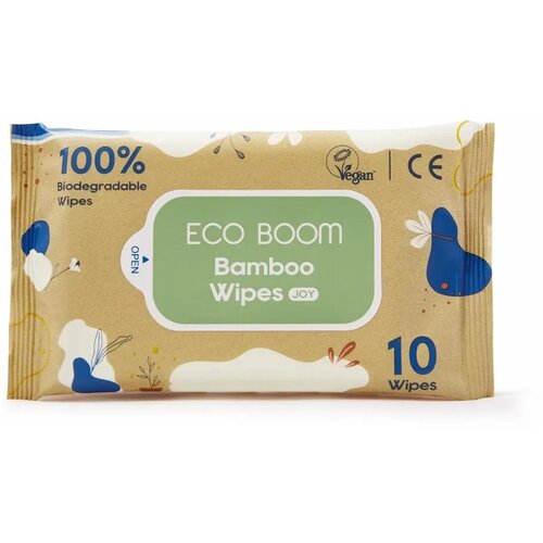 Eco boom joy biorazgradive vlazne maramice za bebe od bambusa, 10 kom Slike