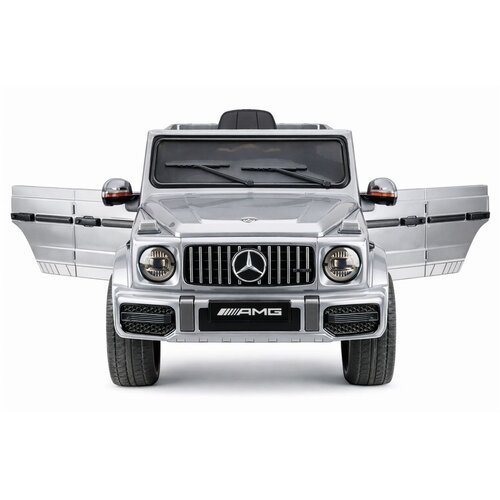 Mercedes AMG G 63 srebrno obojeni automobil na baterije Slike