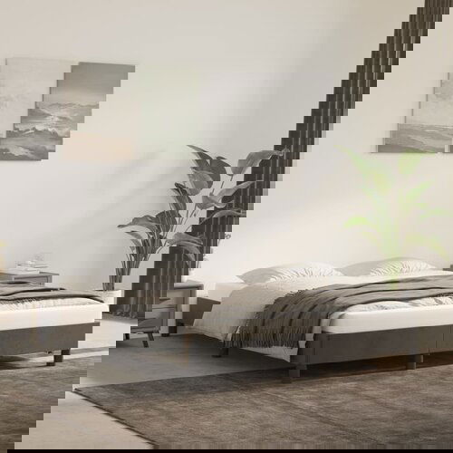 VidaXL Posteljni okvir temno siv 140x200 cm žamet Slike