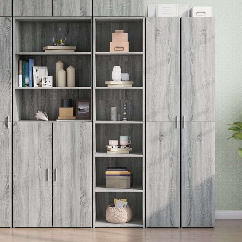 vidaXL Visoka komoda siva boja hrasta 45x41x185 cm konstruirano drvo Cene