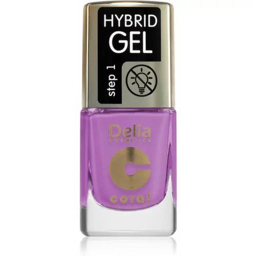 Delia Cosmetics Coral Hybrid Gel gel lak za nohte brez uporabe UV/LED lučke odtenek 118 11 ml