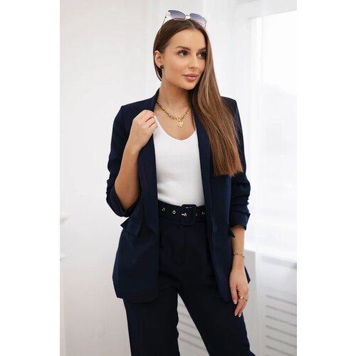 Kesi Włoski Włoski Elegant set of jackets and trousers navy blue Cijene