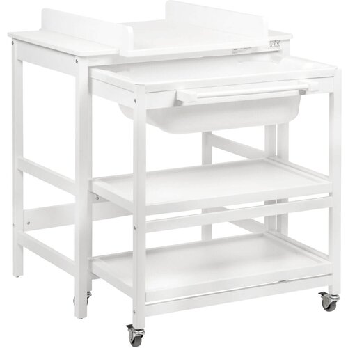 Qu-ax previjalna miza z banjico smart white Slike