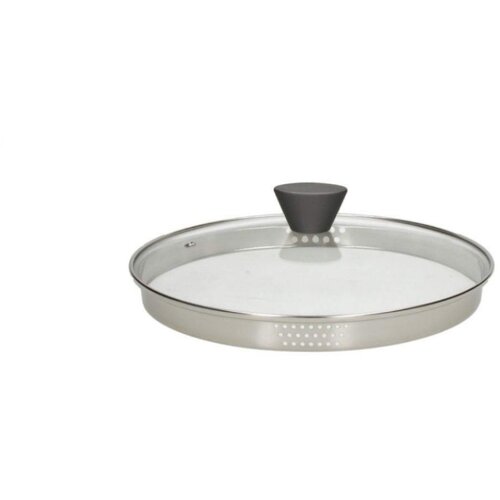  STAKLENI POKLOPAC 24cm RECYCLED BLACK STONE TOGNANA Slike