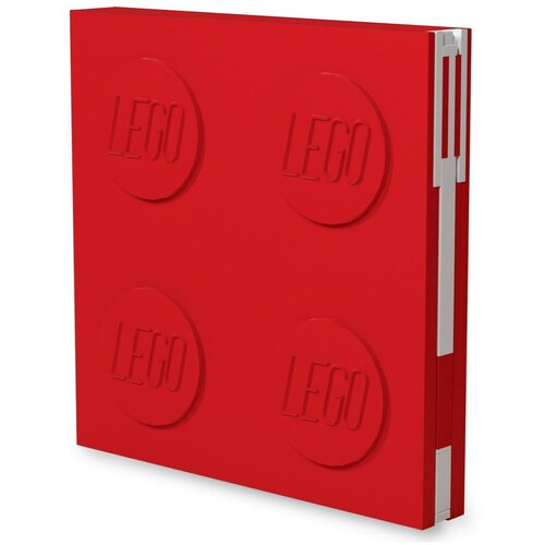 Lego Crvena četvrtasta bilježnica s gel kemijskom olovkom LEGO&amp;reg;, 15,9 x 15,9 cm Slike