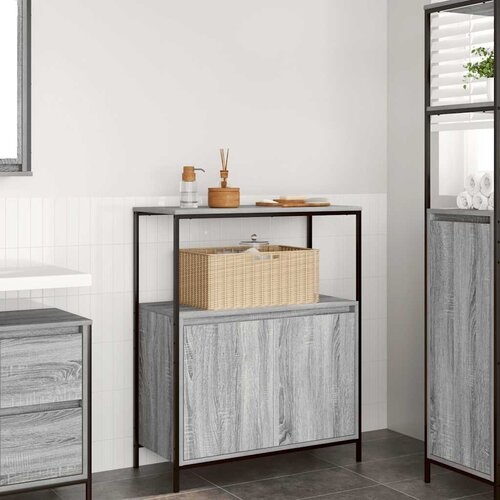 vidaXL Kopalniška omarica s policami siva sonoma 76,5x35x95 cm Cene