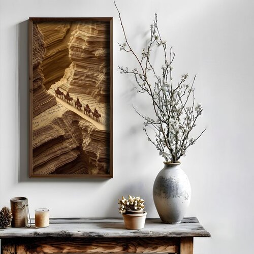 WALLXPERT MUS003 Multicolor Decorative Framed MDF Painting Slike