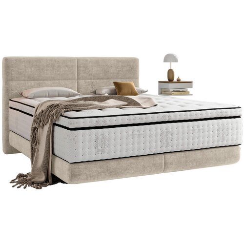 Esposa POSTELJA BOXSPRING 180 cm x 200 cm , tekstil bež Cene